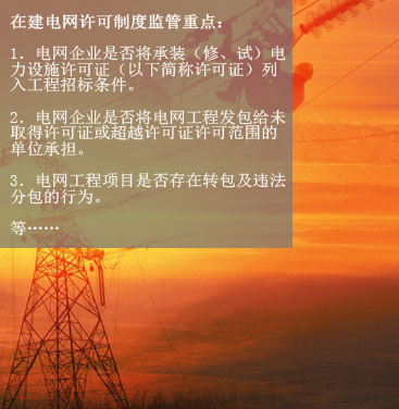 八、在建電網(wǎng)工程項(xiàng)目許可制度執(zhí)行情況