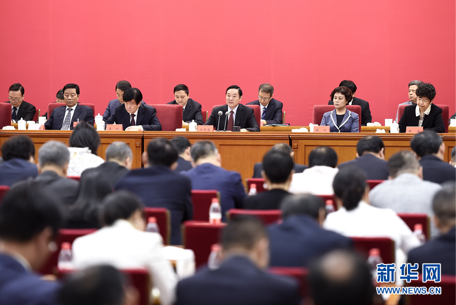 9月20日，中國電視藝術(shù)家協(xié)會第六次全國代表大會在北京召開。中共中央政治局委員、中央書記處書記、中宣部部長劉奇葆出席開幕式并講話。新華社記者 燕雁 攝