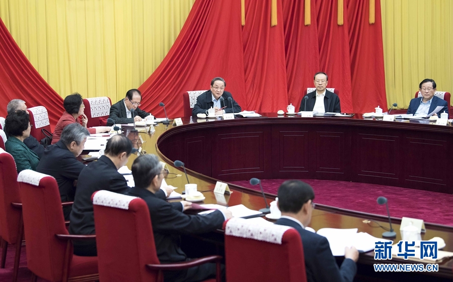 12月22日，全國(guó)政協(xié)主席俞正聲在北京主持召開政協(xié)第十二屆全國(guó)委員會(huì)第六十八次主席會(huì)議。 新華社記者 李濤 攝
