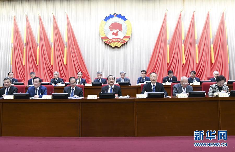 1月22日，政協(xié)第十二屆全國委員會常務(wù)委員會第二十四次會議在北京開幕。全國政協(xié)主席俞正聲出席開幕會。 新華社記者 燕雁 攝