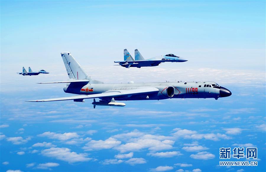 （圖文互動）（1）空軍發(fā)布宣傳片展現(xiàn)殲-20、蘇-35、轟-6K海上新航跡