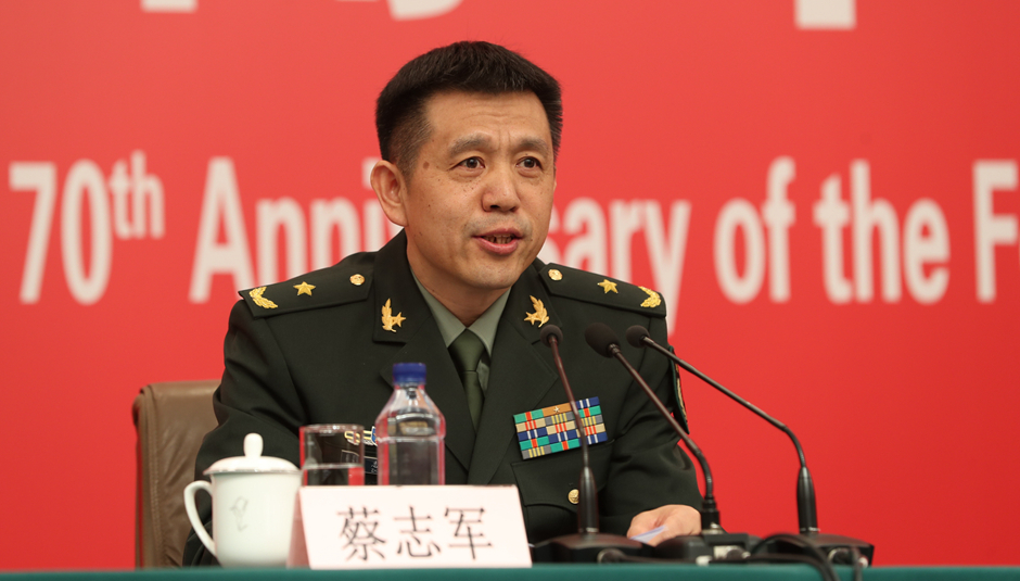 閱兵領(lǐng)導(dǎo)小組辦公室副主任、中央軍委聯(lián)合參謀部作戰(zhàn)局副局長蔡志軍