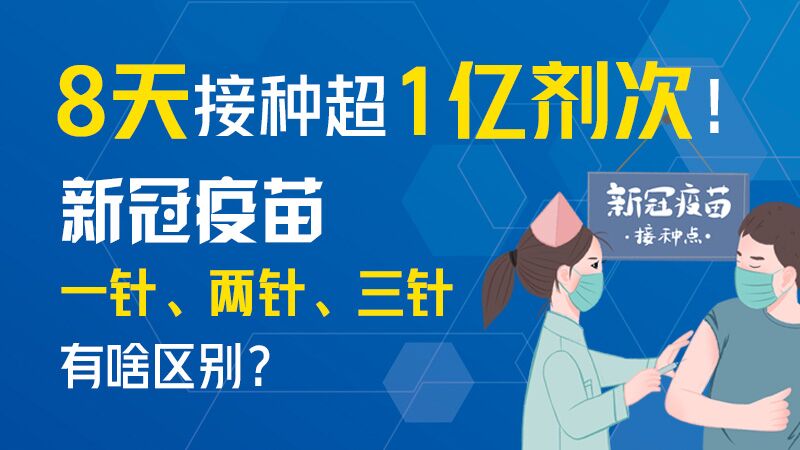 8天接種超1億劑次！新冠疫苗一針、兩針、三針有啥區(qū)別？