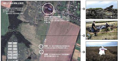 馬航MH17客機(jī)殘骸照片顯示，其機(jī)身上有許多細(xì)小孔洞。多名專家分析稱，這些孔洞或是飛機(jī)被導(dǎo)彈爆炸后飛散的彈片擊中所致。
