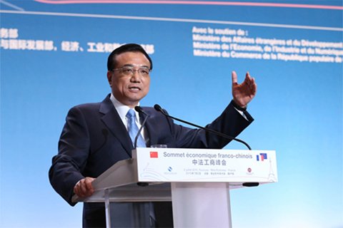 李克強(qiáng)總理2日在中法工商峰會(huì)演講時(shí)表示，中法建交50年來，兩國(guó)關(guān)系積累了寶貴經(jīng)驗(yàn)，未來50年的中法關(guān)系將更燦爛輝煌。中國(guó)政府網(wǎng)