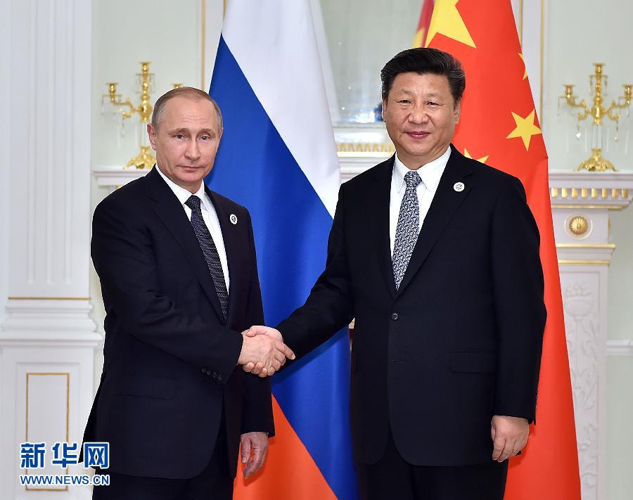 6月23日，國(guó)家主席習(xí)近平在烏茲別克斯坦塔什干會(huì)見(jiàn)俄羅斯總統(tǒng)普京。新華社記者李濤攝